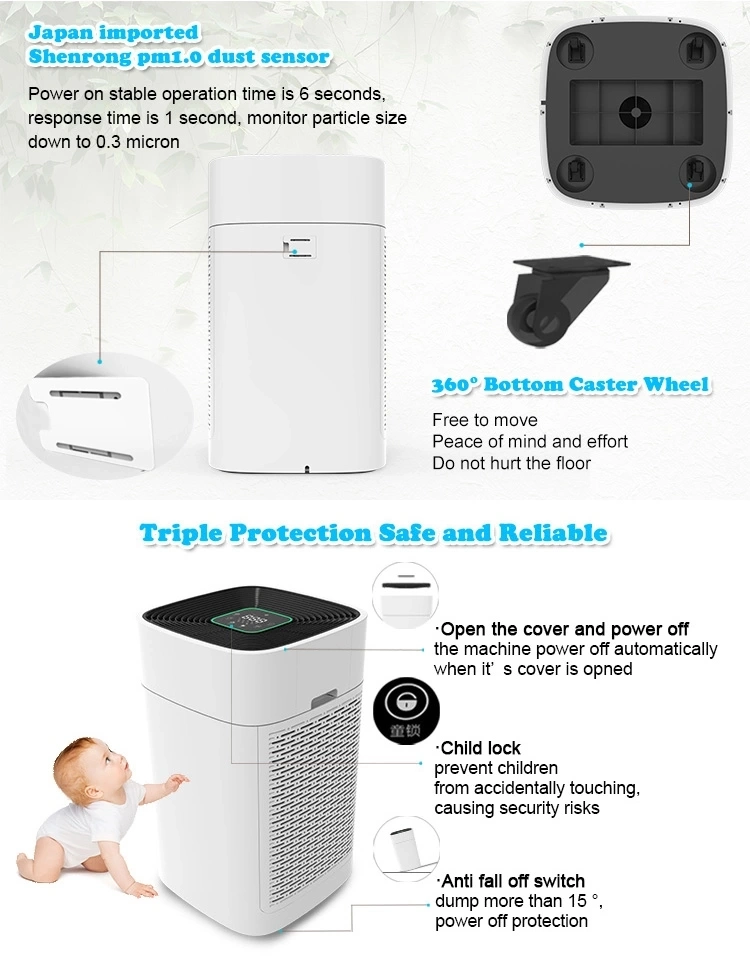 Commercial Medical HEPA Portable Home Ionizer Air Purifier