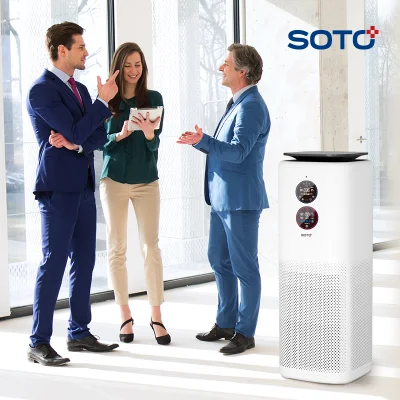 Soto-Y9 Purificateur d'air UV médical portable intelligent avec filtre HEPA Équipement de filtration d'air à charbon actif à grand volume d'air pour école/bureau